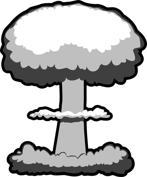 Nuclear Clipart Nuke - Nuclear Mushroom Cloud Clip Art (498x599), Png Download