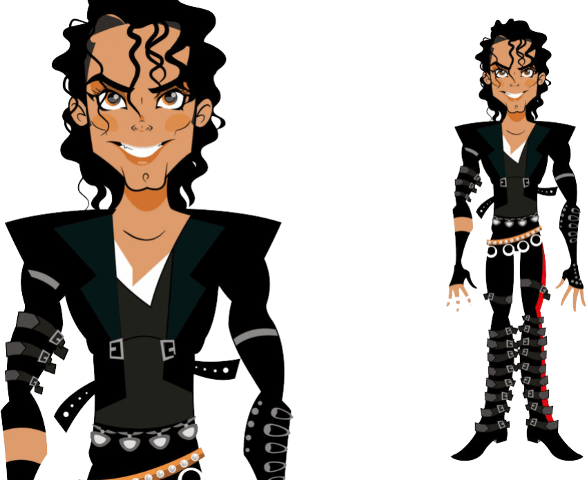 Free Png Michael Jackson Png Images Transparent - Michael Jackson Cartoon Figure (850x695), Png Download