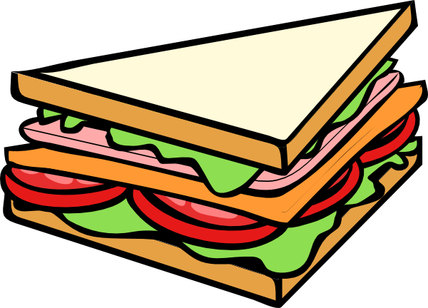 Image Royalty Free Download Sandwich Clipart - Sandwich Clipart (600x432), Png Download