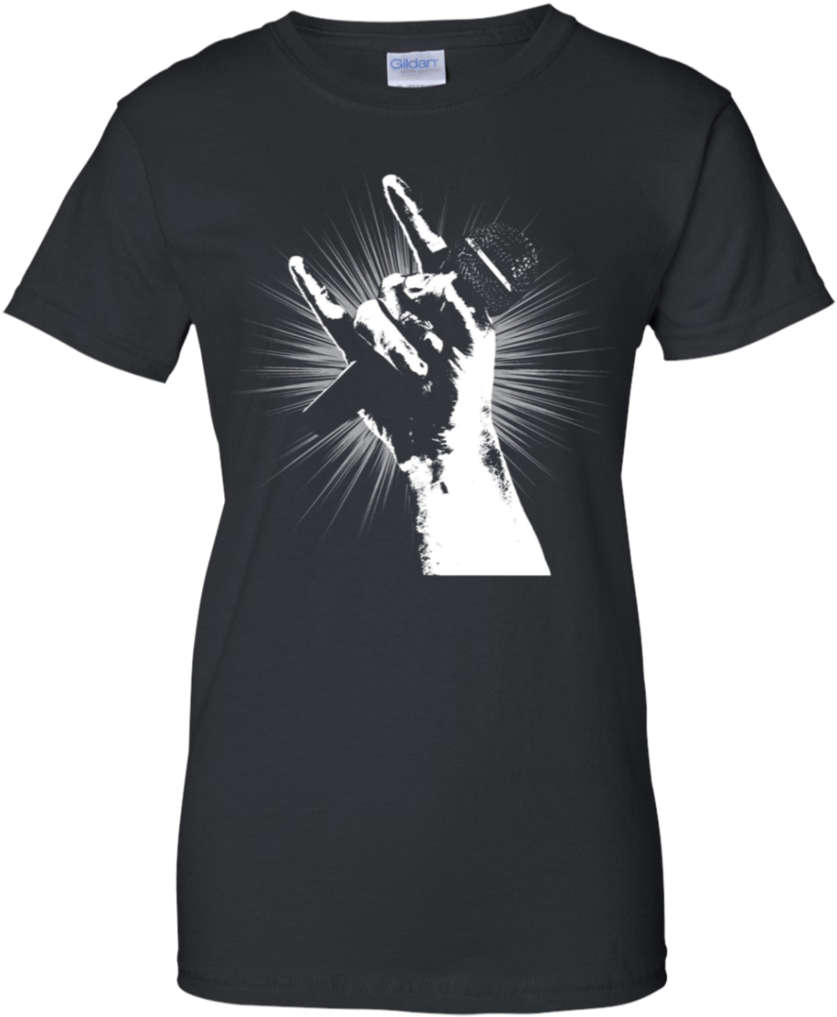 Rock Band Singer Microphone Devil Horns Apparel - Day Without A Woman Shirt Women's Day 8th March Sisterhood (1024x1024), Png Download