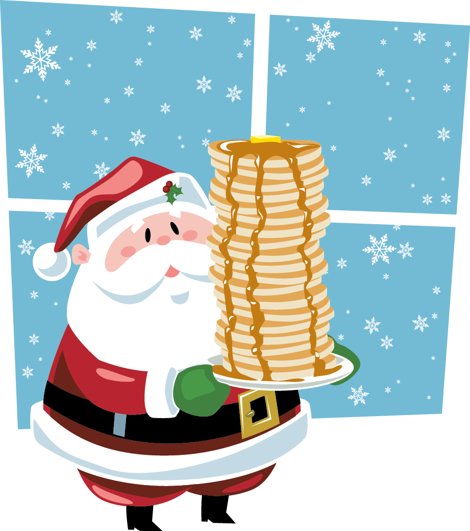 Join Mundelein Park District For Breakfast With Santa - Pancakes And Pajamas With Santa (921x1040), Png Download