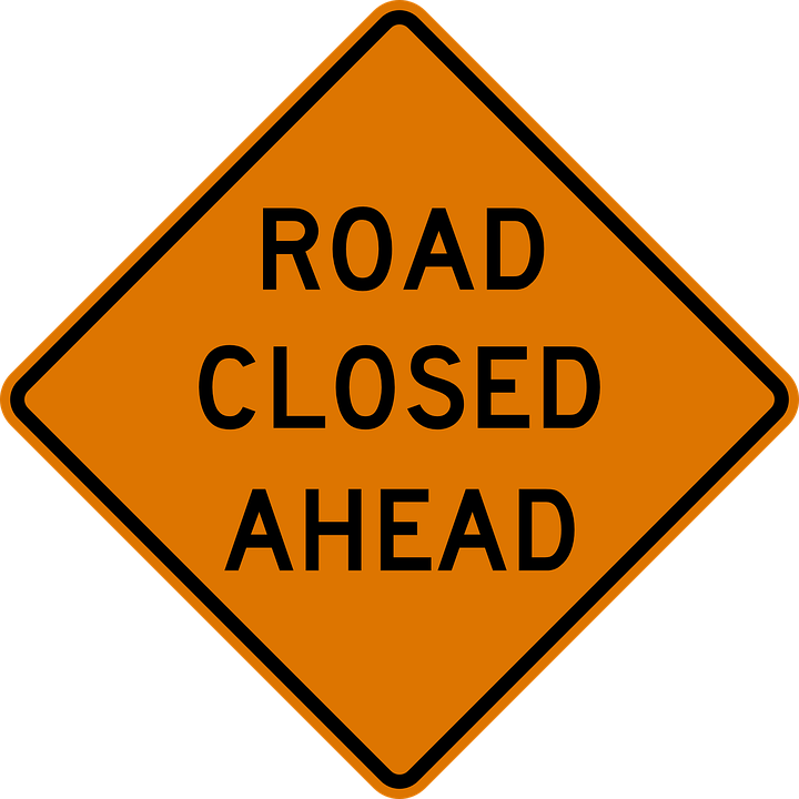 Road Closed Half Mile Sign Clip Art Free Vector - Class 1 Hazmat Placards (600x600), Png Download