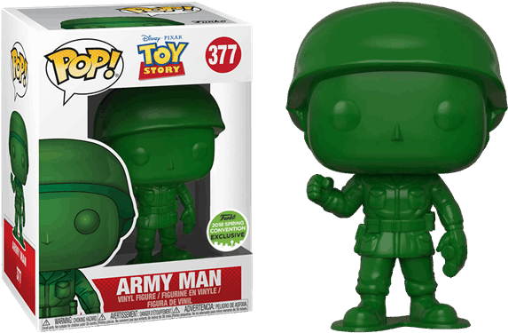 Army Man Eccc18 Exclusive Pop Vinyl Figure - Green Army Man Funko Pop (600x600), Png Download