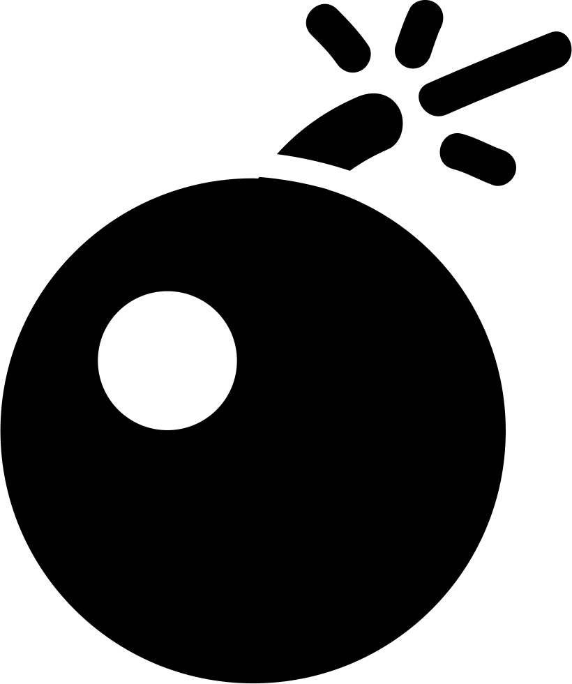 Warning Png Icon Free - Simbolo De Bomba (820x981), Png Download