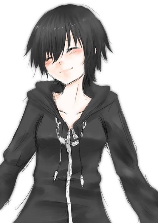 Photo - Kingdom Hearts Xion Anime (530x749), Png Download
