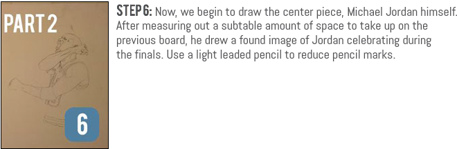 We Begin To Draw The Center Piece, Michael Jordan - Drawing (673x216), Png Download