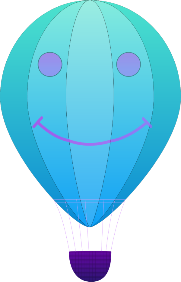 Hot Air Balloon Purple Clip Art At Clker - Balloon (600x933), Png Download
