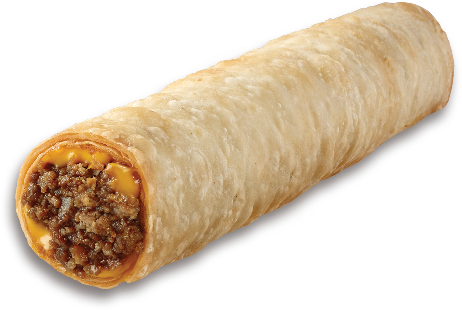 Crisp Beef Burrito Taco Time (1560x1130), Png Download