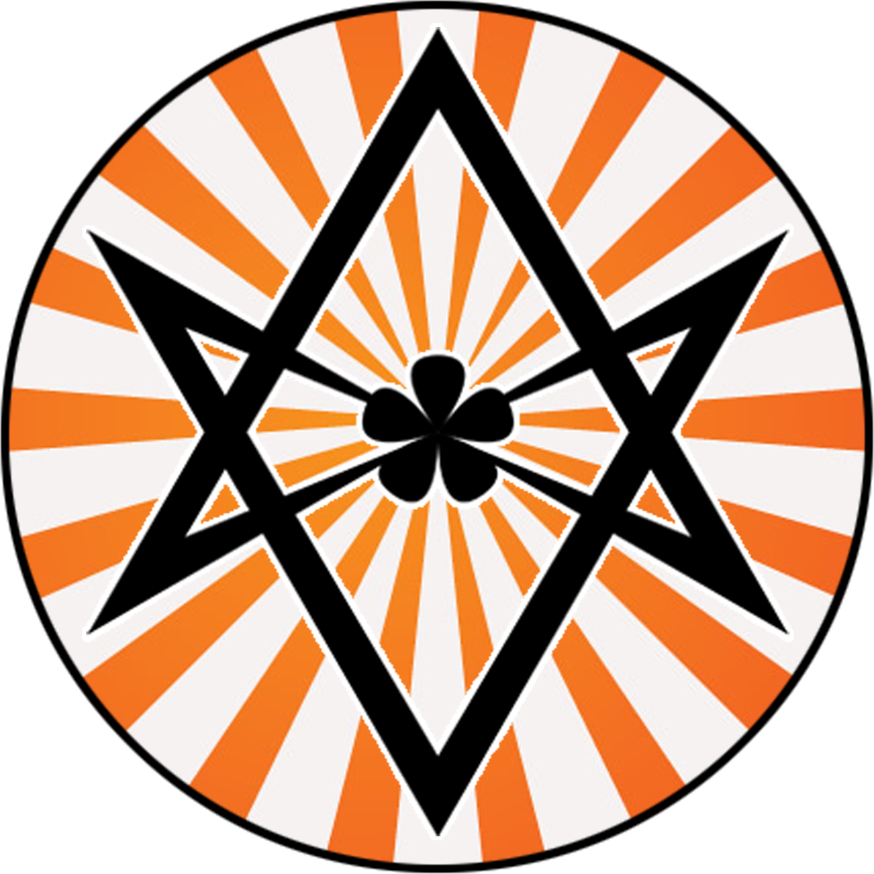 Hexagram Sunburst - Unicursal Hexagram Crowley (1783x1783), Png Download