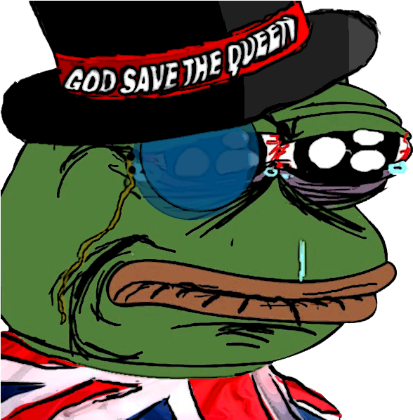 Vrdodfk - God Save The Queen Pepe (600x597), Png Download