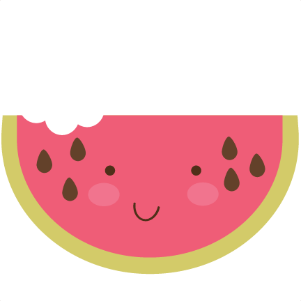 Cute Watermelon Summer Clip Art Almales - Cute Watermelon Clipart (432x432), Png Download