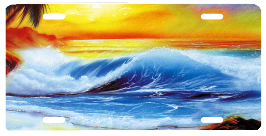 Beach Wave - Airbrush Beach Scene (600x400), Png Download