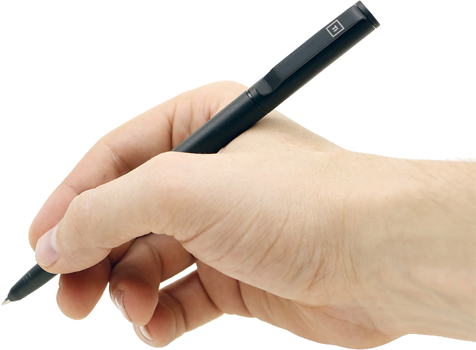 Hand With Pen Png (952x700), Png Download