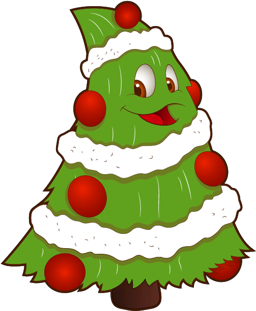 Clipart Christmas Tree (526x621), Png Download