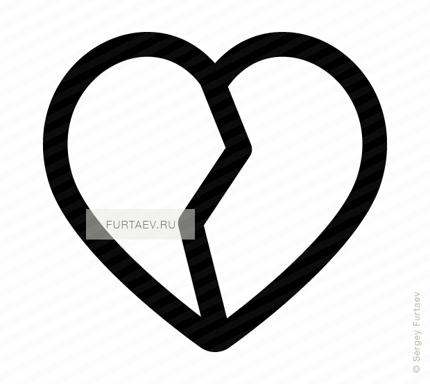 Vector Icon Of Broken Heart - Heart Broken Vector (620x553), Png Download