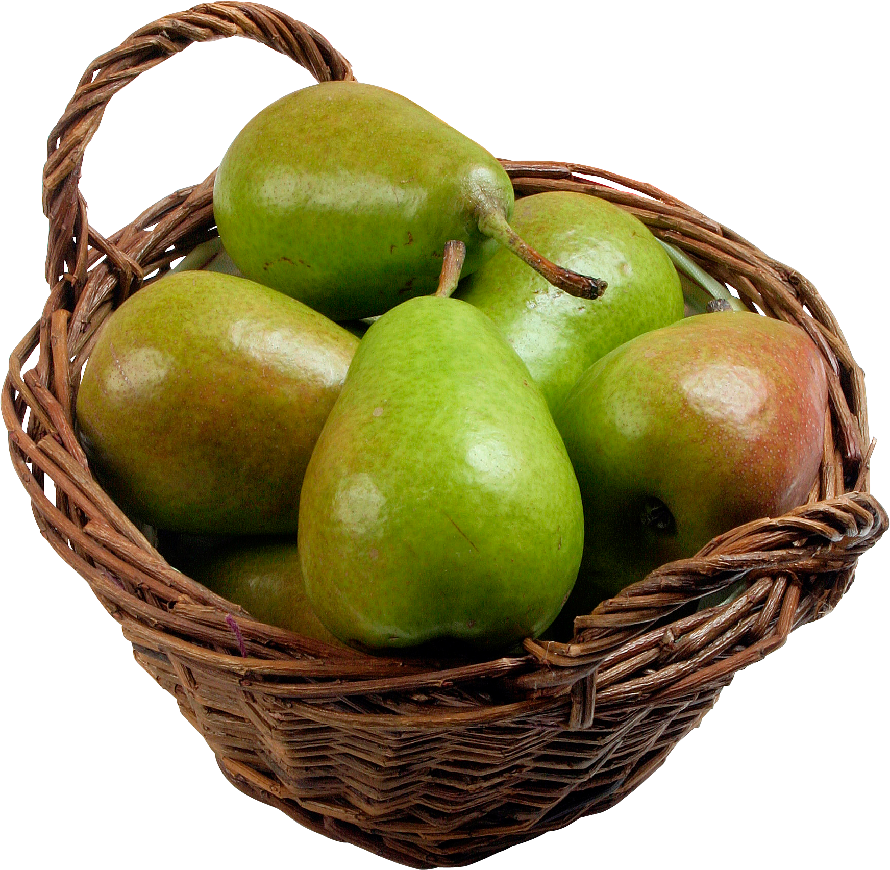 Pears In A Basket (1744x1705), Png Download