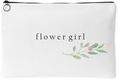 Minimalist Watercolor Floral Accessory Bag - Wedding (480x480), Png Download