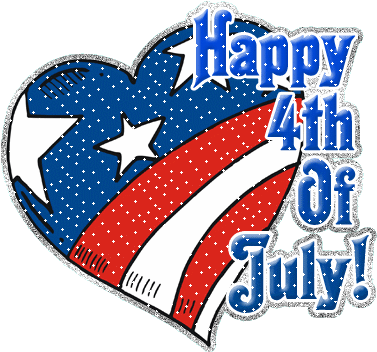 Happy Fourth Of July-6817 Medium - Happy 4th Of July Gif (389x362), Png Download
