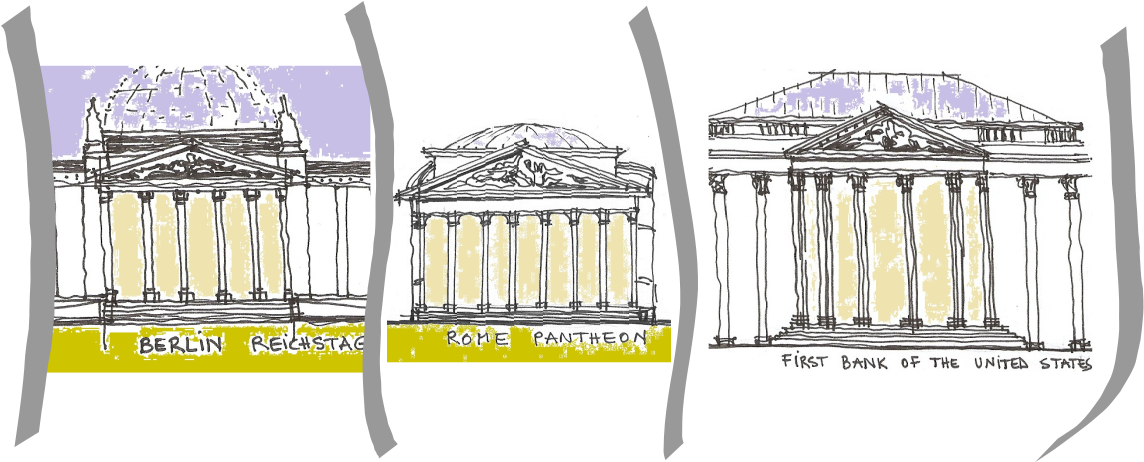 Columns, Dreams And Desires - Roman Temple (1157x461), Png Download