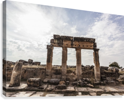 Ruins Of Columns And Lintel Along Frontinus Street - Printscapes Wall Art: 36" X 24" Canvas Print With Black (429x344), Png Download