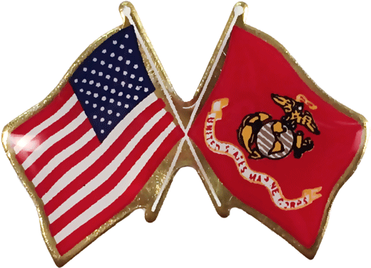 Marine Corps Flag Lapel Pin (520x416), Png Download