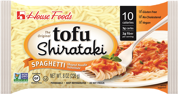 Tofu Shirataki Spaghetti - House Foods Shirataki Fettuccine Noodles (600x600), Png Download