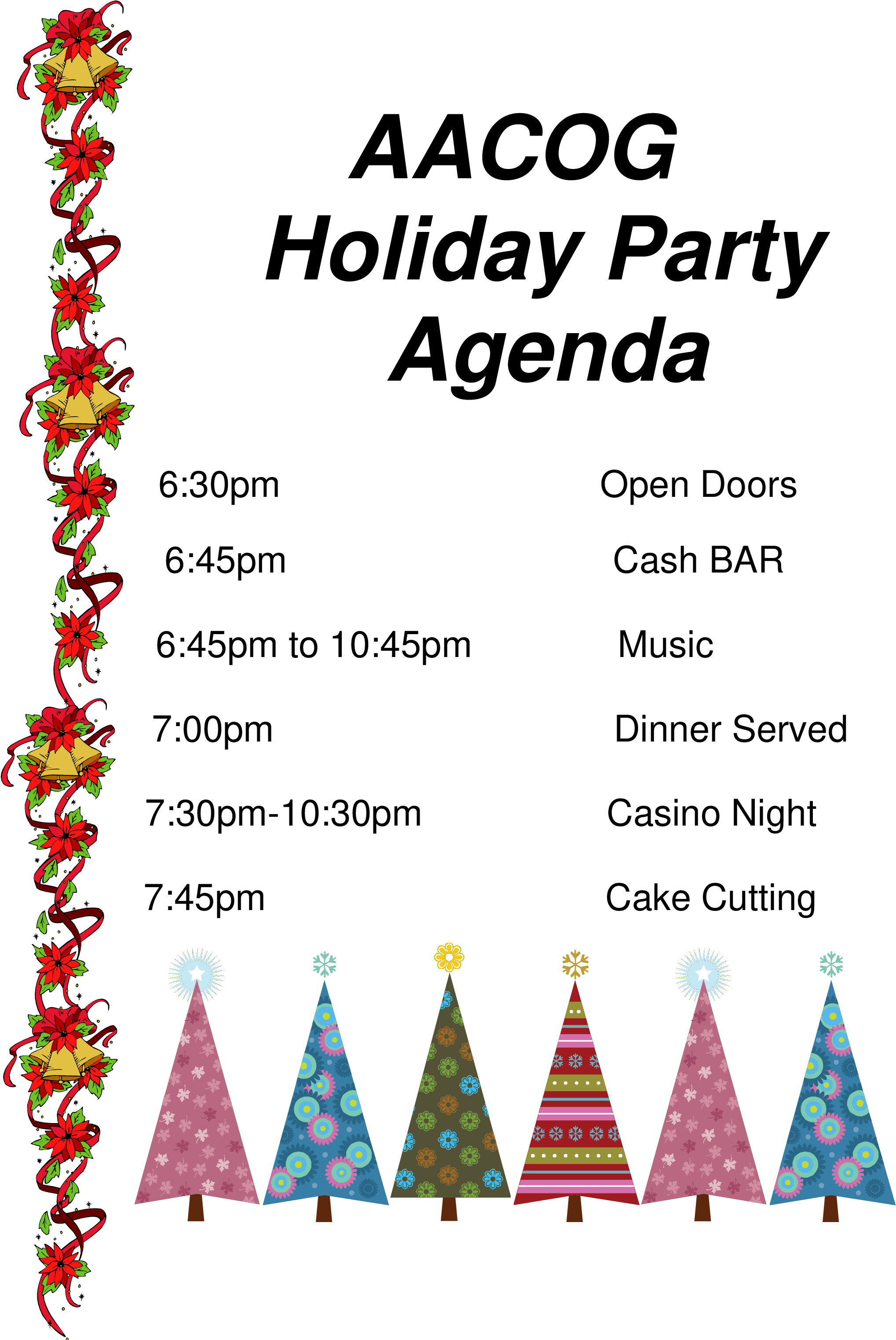 Holiday Party Agenda Main Image - Drum-line Imprinted Refill Pad For Large Format Daily (2550x3300), Png Download