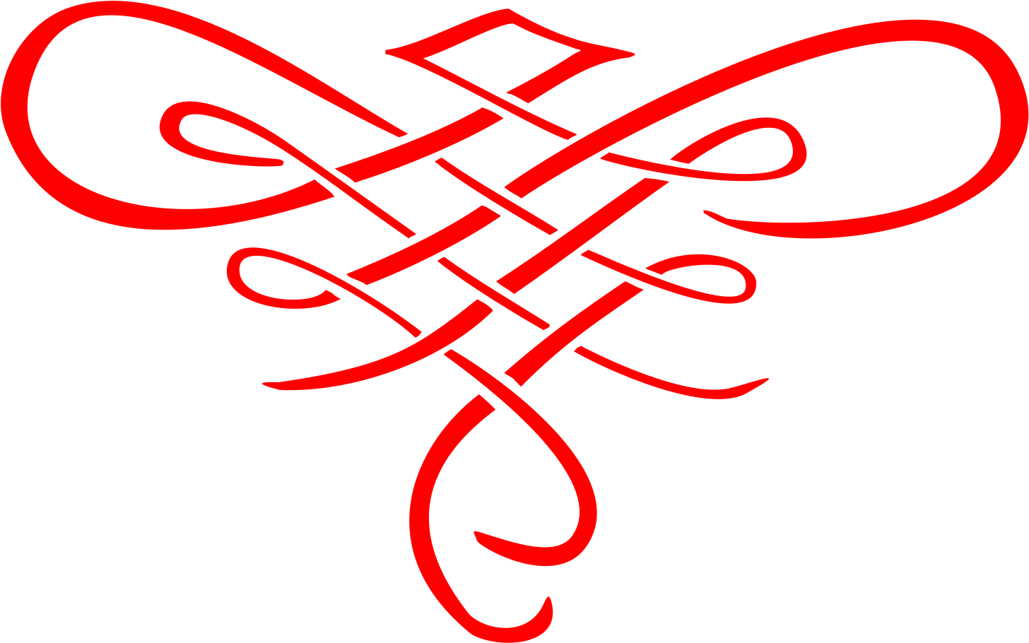 Open - Red Flourish (2000x1416), Png Download