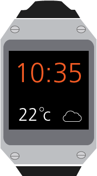 Galaxy Gear Smartwatch Pictogram - Smartwatch Pictogram (378x458), Png Download