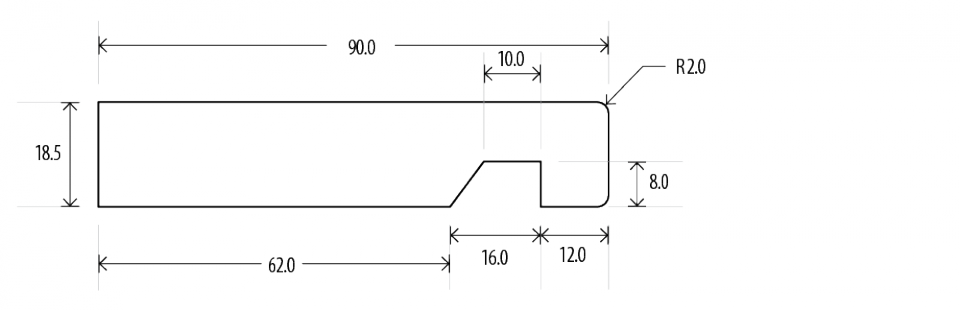Radiata Finger Jointed, Gib Grooved, H3 - Grooved Reveals (960x310), Png Download