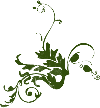Flourish - Green Flourish Png (396x426), Png Download