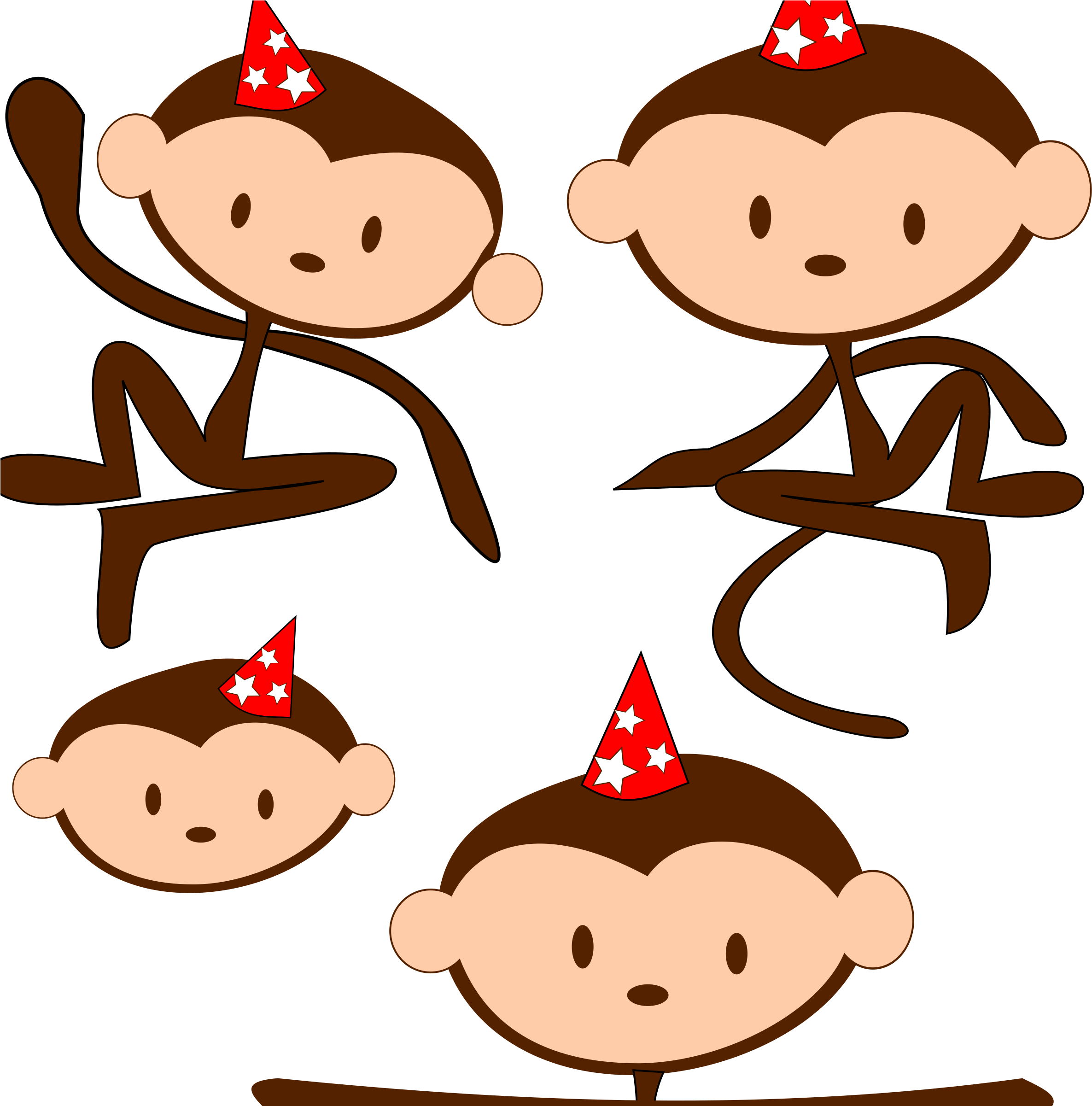 This Free Icons Png Design Of Macaquinhos De Aniversario (2400x2400), Png Download