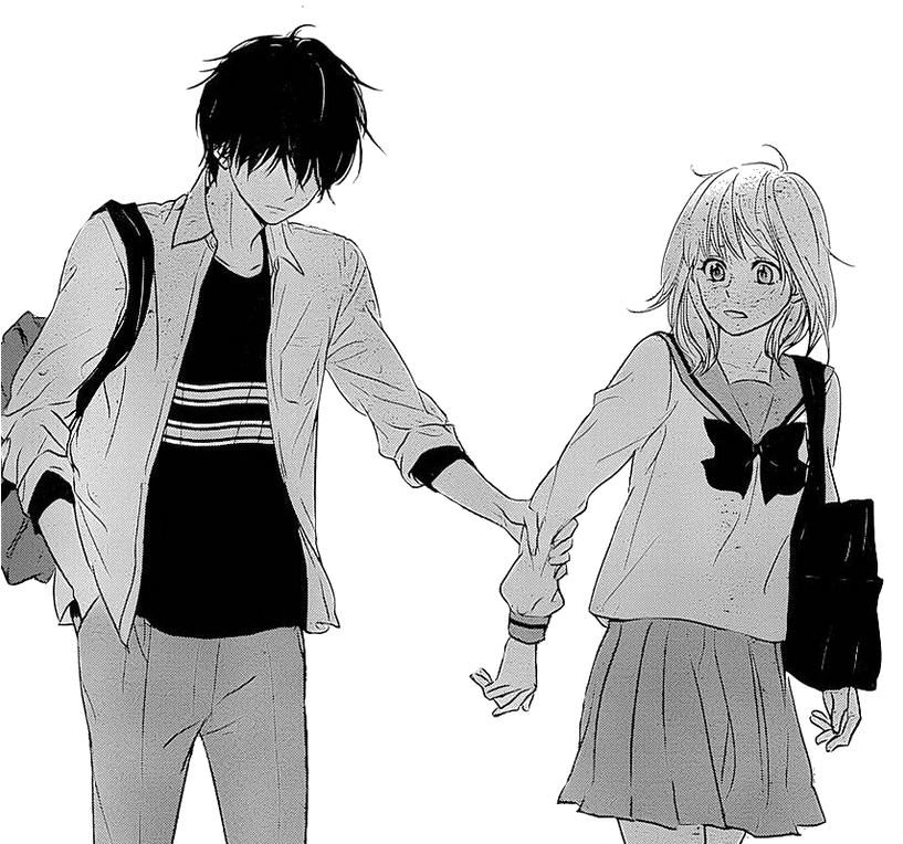 Sad Couple Png Pic - Anime Girl And Boy (816x777), Png Download