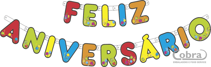 Flâmula 'feliz Aniversário' - Letras Feliz Aniversário Para Imprimir (800x257), Png Download