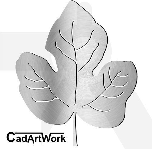 Fig Leaf Dxf Artwork - Portable Network Graphics (500x500), Png Download