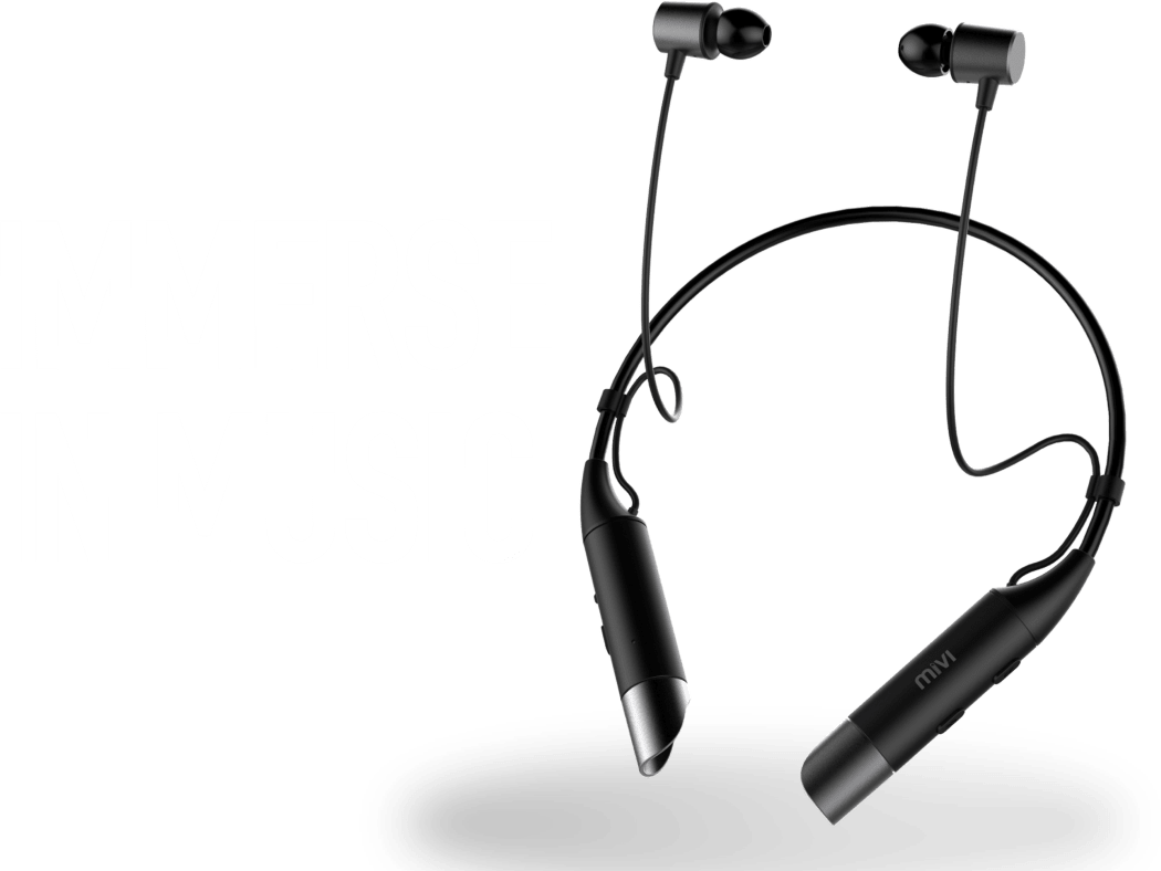 Collar Wireless Earphones - Mivi Be41 (1050x788), Png Download