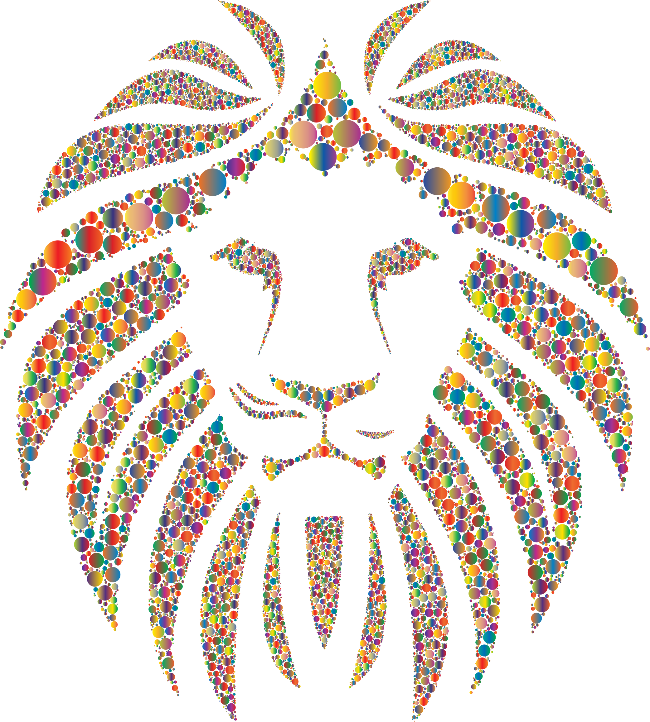 This Free Icons Png Design Of Colorful Lion Circles (2084x2317), Png Download
