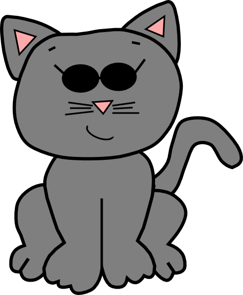 How To Set Use Gray Cool Icon Png - Cats Clip Art Sad (492x598), Png Download