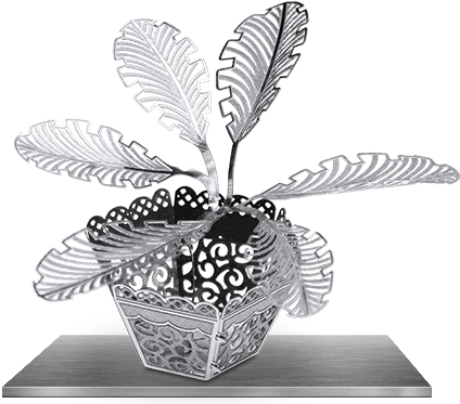 Picture Of Sago Palm Tree - F4u Corsair Metal Earth 3d Laser Cut Model (440x440), Png Download