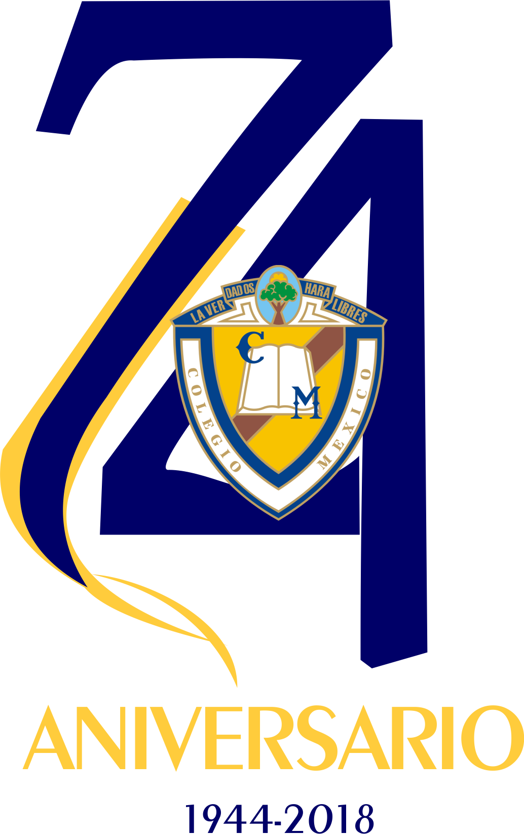 74 Aniversario - Crest (1034x1646), Png Download