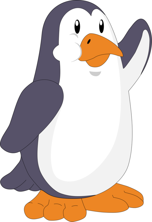 Little Penguin Emperor Penguin Download - Penguin Clipart Waving (514x750), Png Download