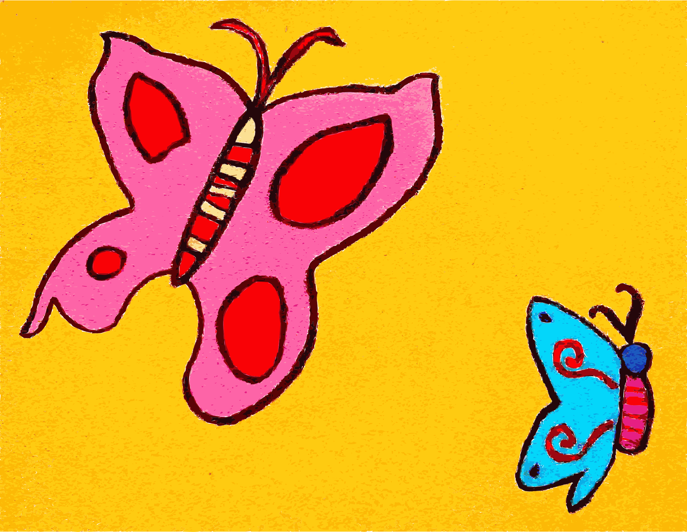 This Free Icons Png Design Of Found Mural Butterflies (2400x1858), Png Download