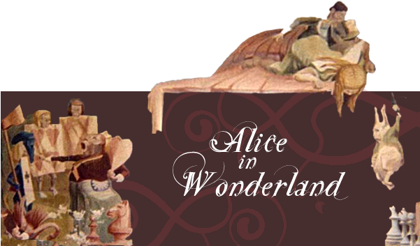Alice In Wonderland Mural Banner - Anniversary (600x360), Png Download