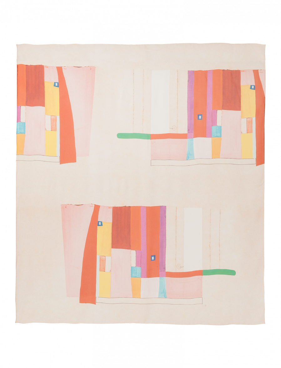 Silk Scarf With Mural Print - Creative Arts (899x1177), Png Download