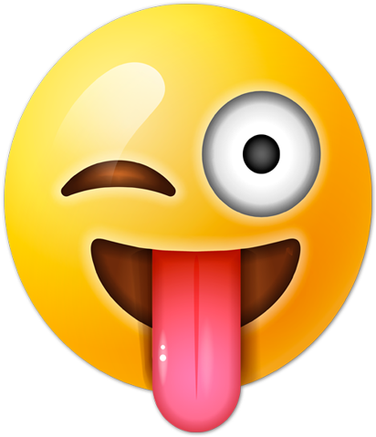 He Escrito Esto Aceptando Que Los Enamorados Leyendo - Emoticono Guiño Y Lengua (490x490), Png Download
