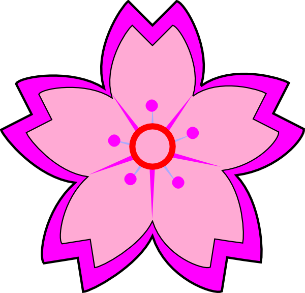 Cherry Blossom Japanese Sakura Vector Icon Set - Sakura Flower (600x576), Png Download