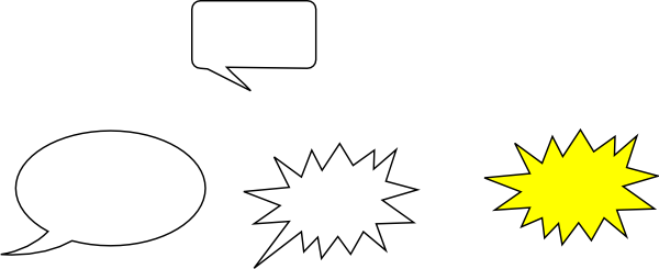 White Speech Bubble Clip Art - Clip Art (600x245), Png Download