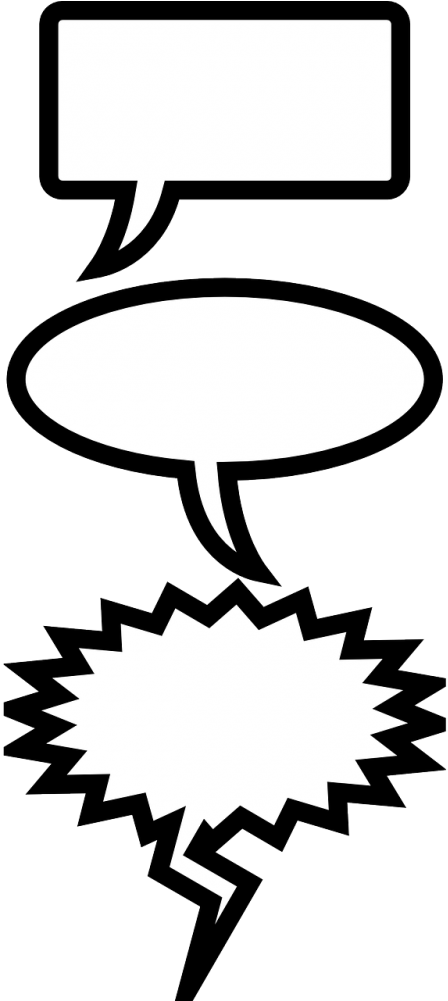 Speech ,commentating - Speech Bubbles (500x1000), Png Download