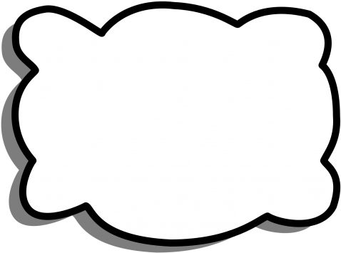 Speech Bubble Png Image - Bubble Template (500x380), Png Download