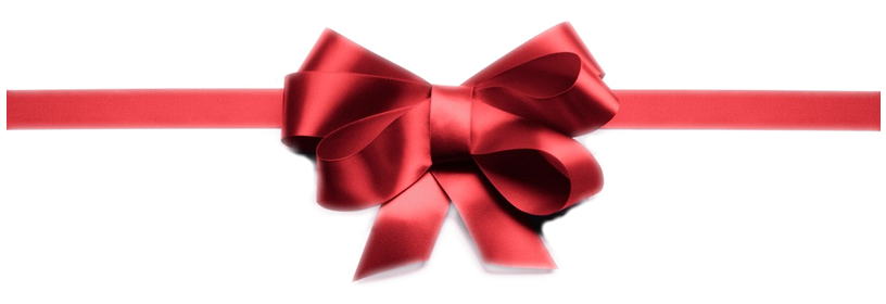É - Laço De Presente Vermelho Png (816x280), Png Download